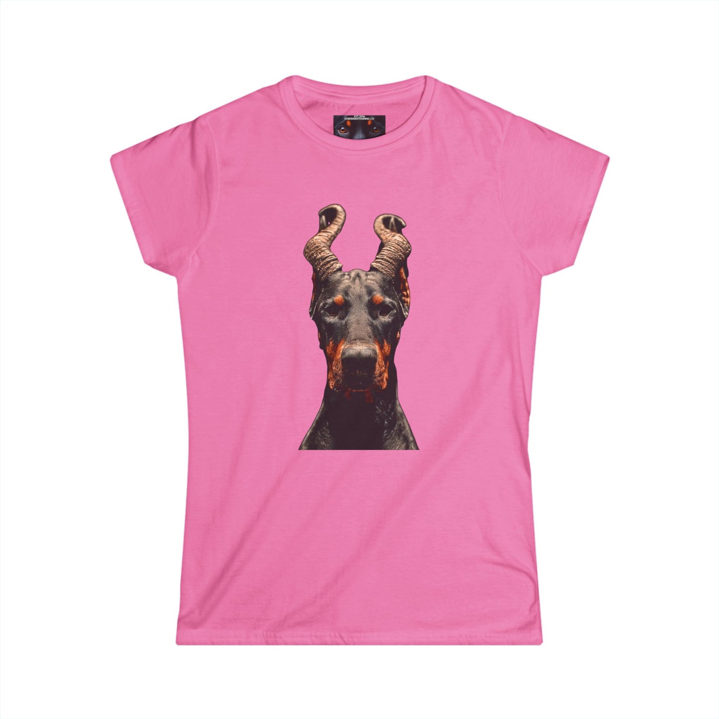 Doberman Goat 1 Women's Softstyle Tee