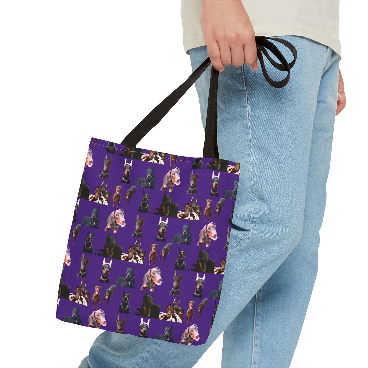 Edition 10 Doberman Model Pattern Purple Tote Bag