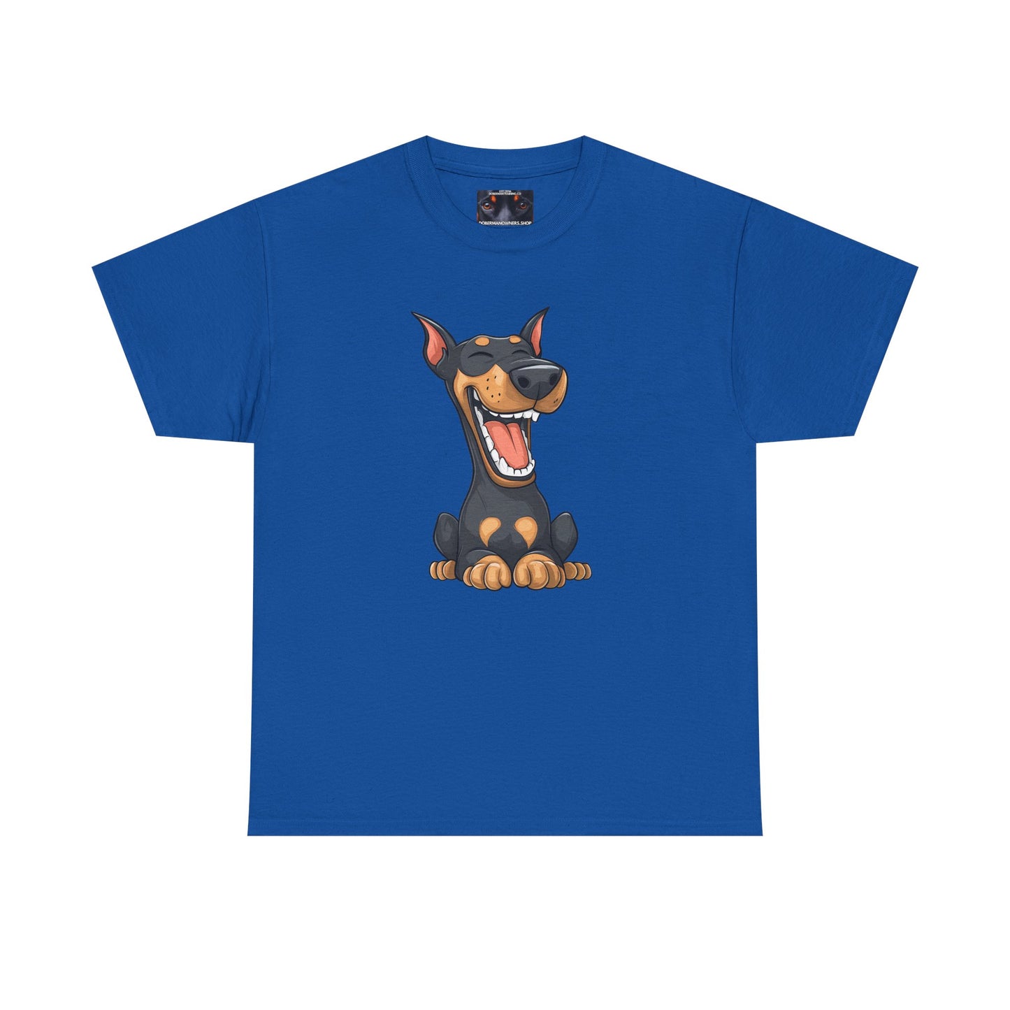 Cartoon Doberman 3 Private Lable Unisex Heavy Cotton Tee