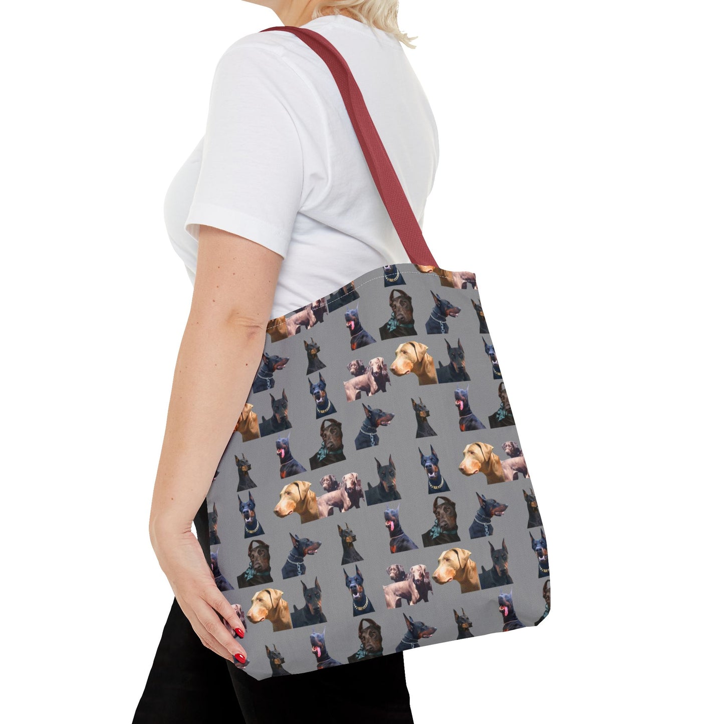 Edition 8 Doberman Model Pattern Gray Tote Bag