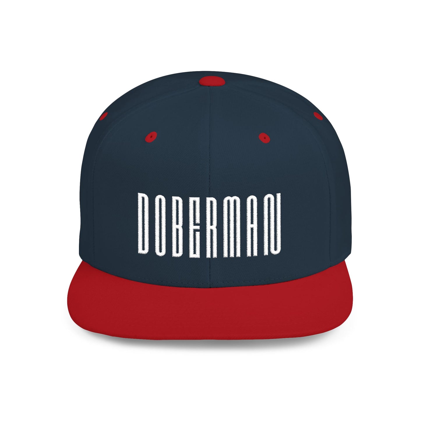 Doberman 1 Embroidered Flat Bill Snapback