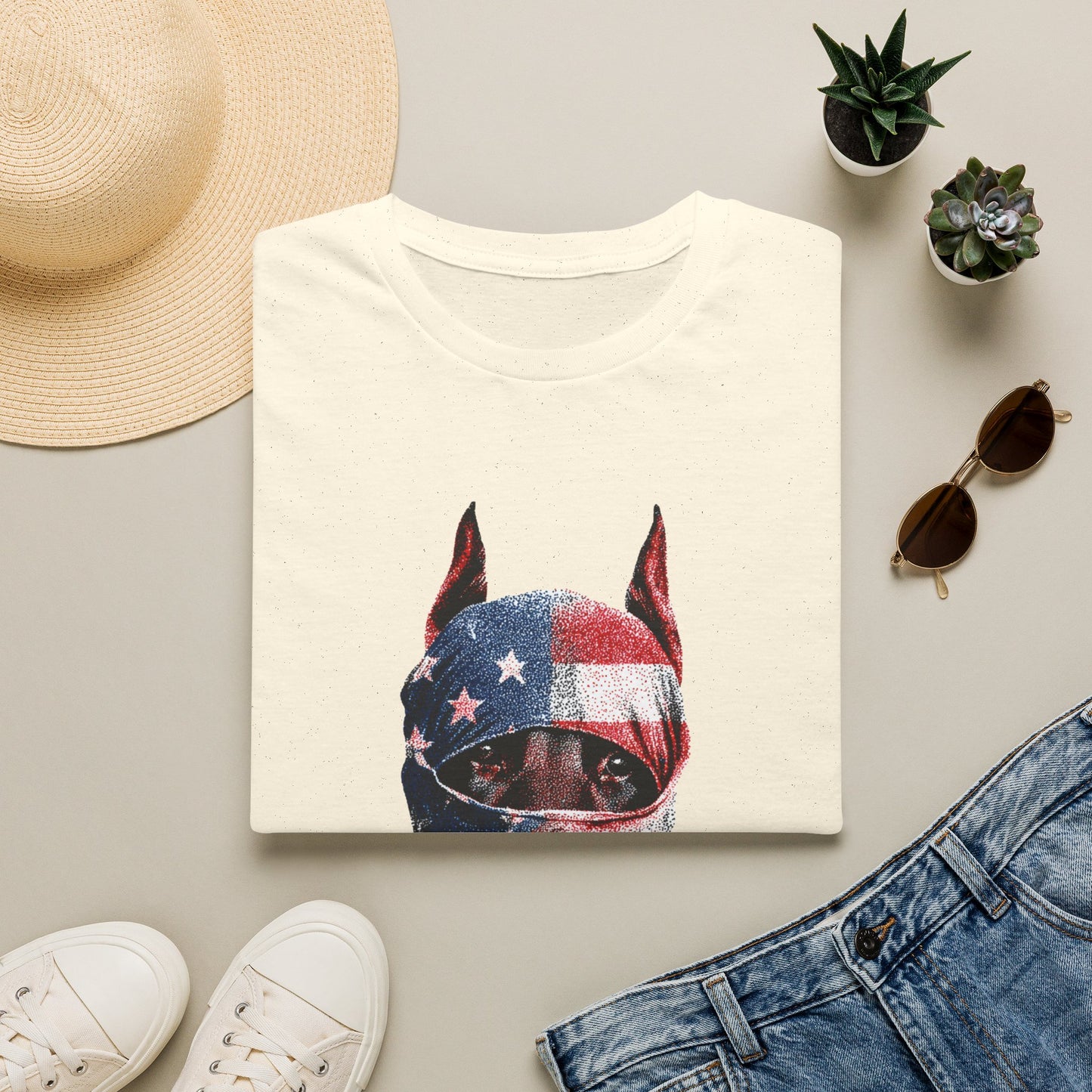 Doberman 2 Portrait T‑Shirt