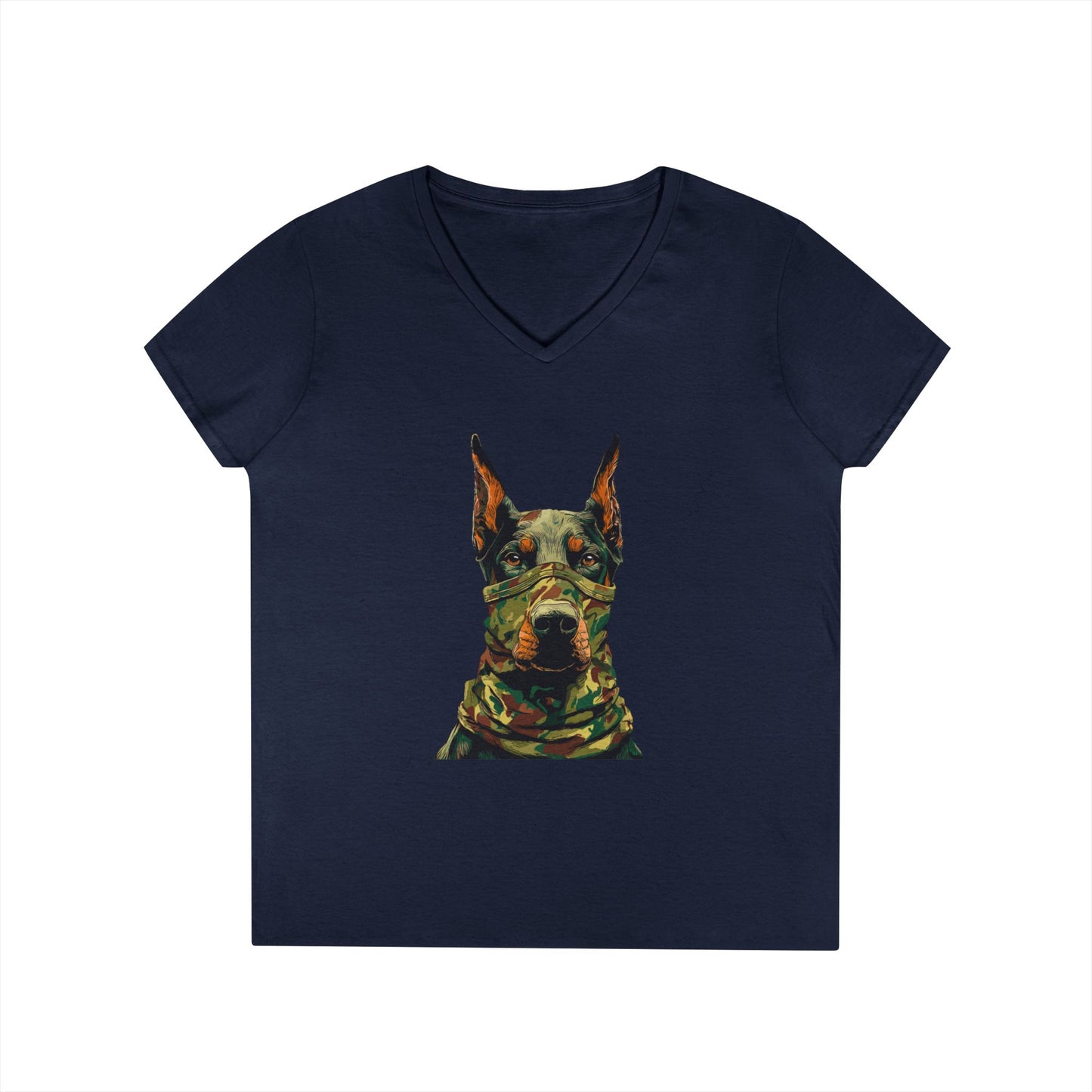 Doberman 4 V-Neck Tee Shirt for Women