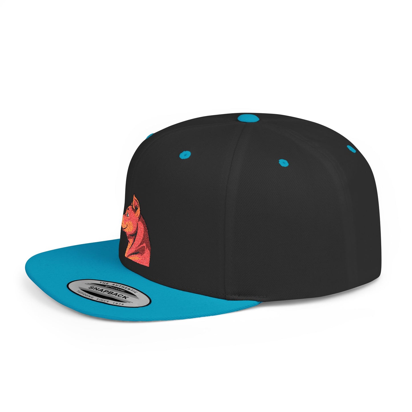 Custom Embroidered Flat Bill Snapback