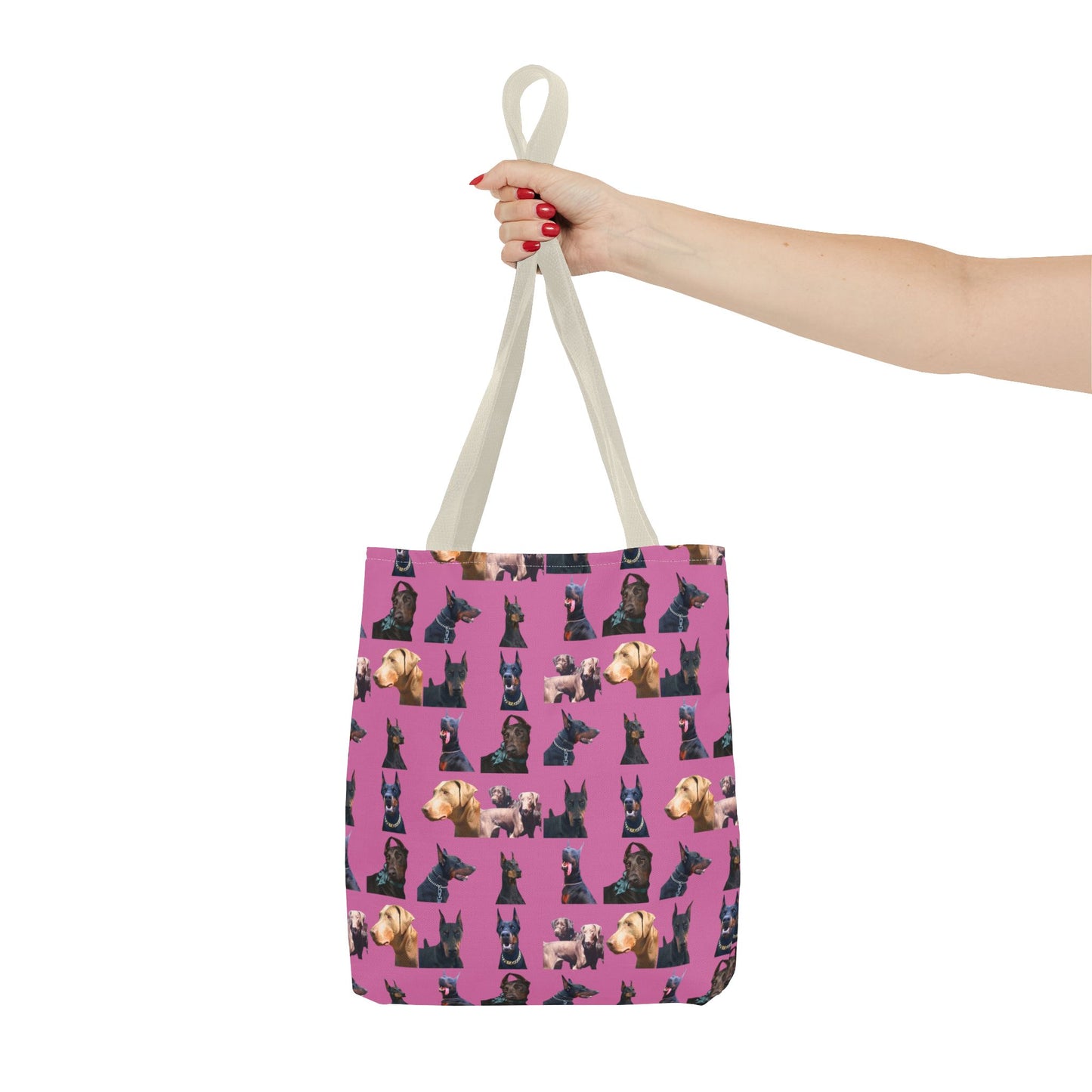 Edition 8 Doberman Model Pattern Light Pink Tote Bag