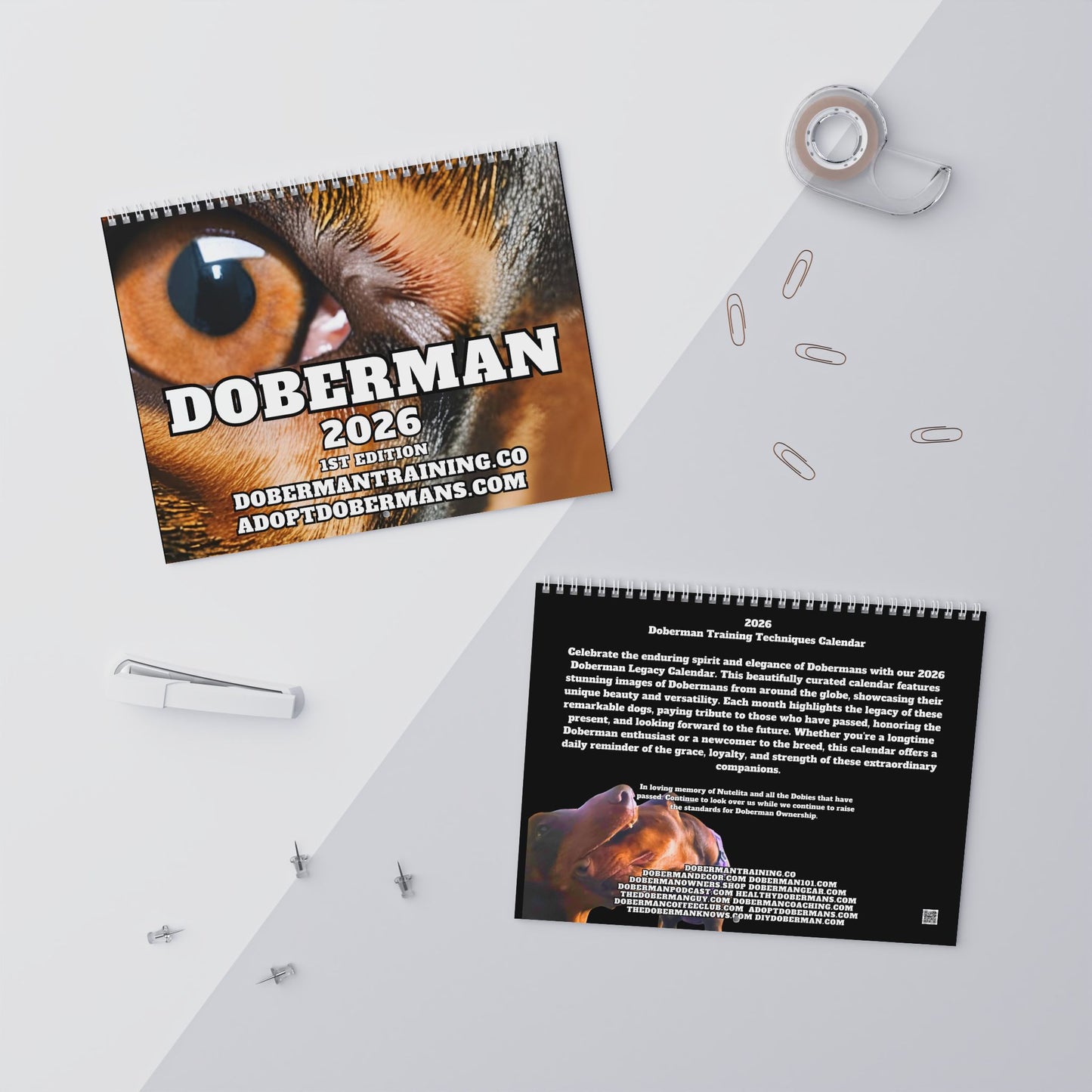 Doberman Edition 1 (International Shipping)Wall Calendar 2026