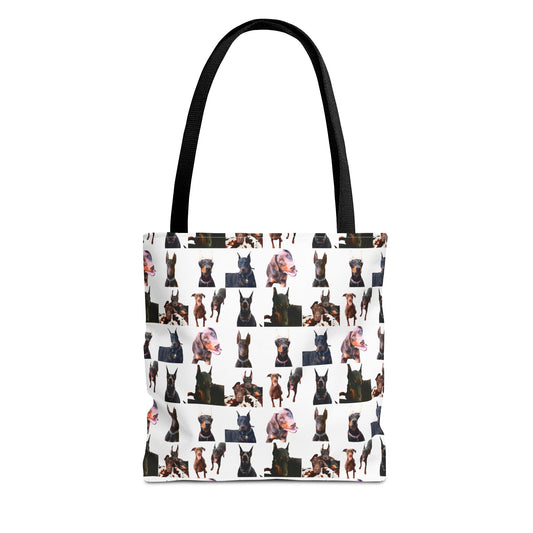 Edition 10 Doberman Model Pattern White Tote Bag