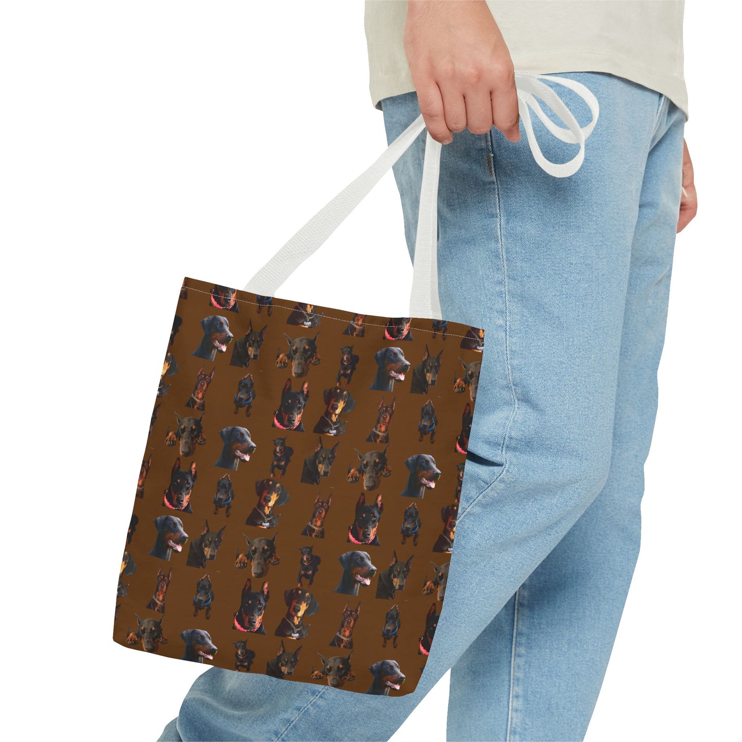 Edition 2 Doberman Model Pattern Brown Tote Bag