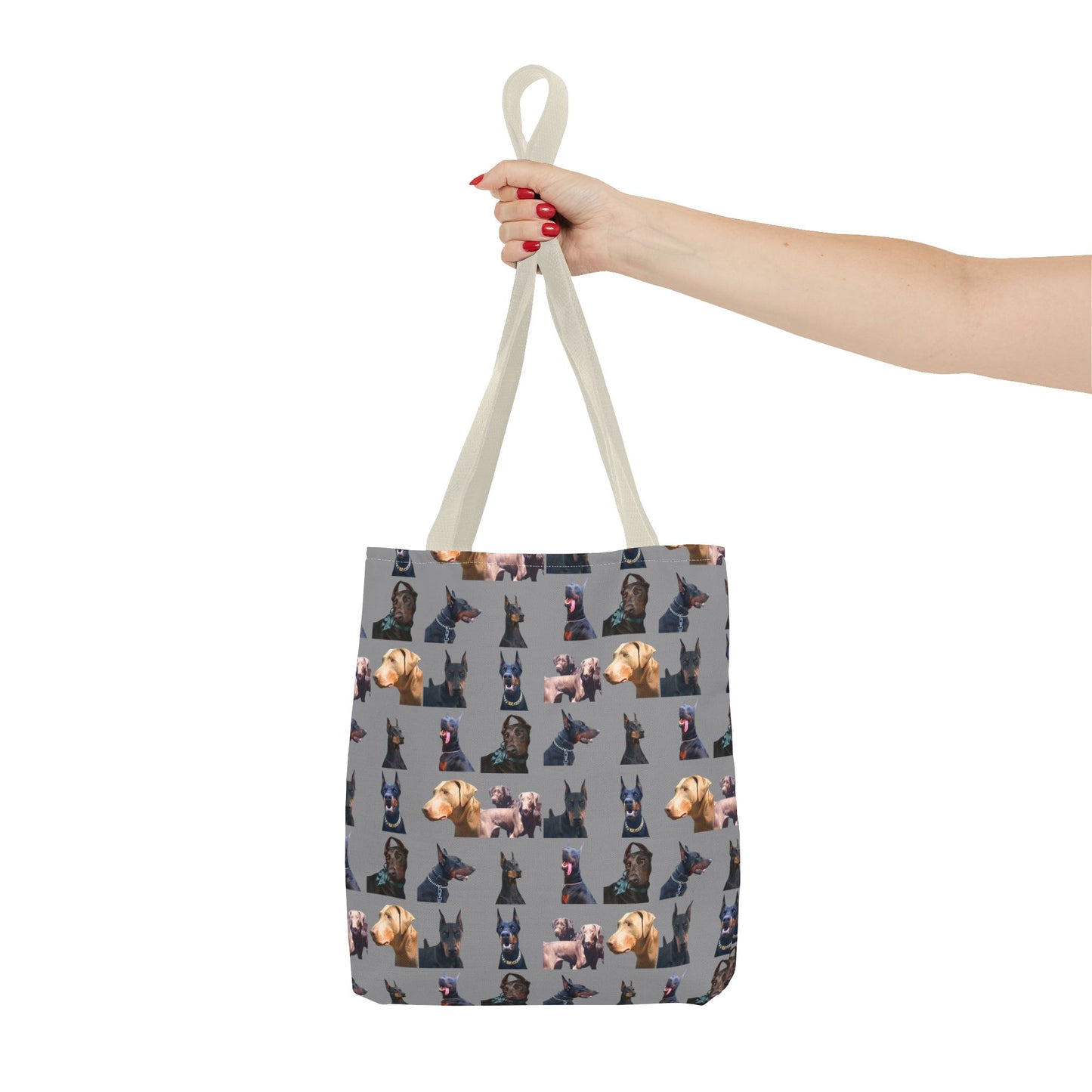 Edition 8 Doberman Model Pattern Gray Tote Bag