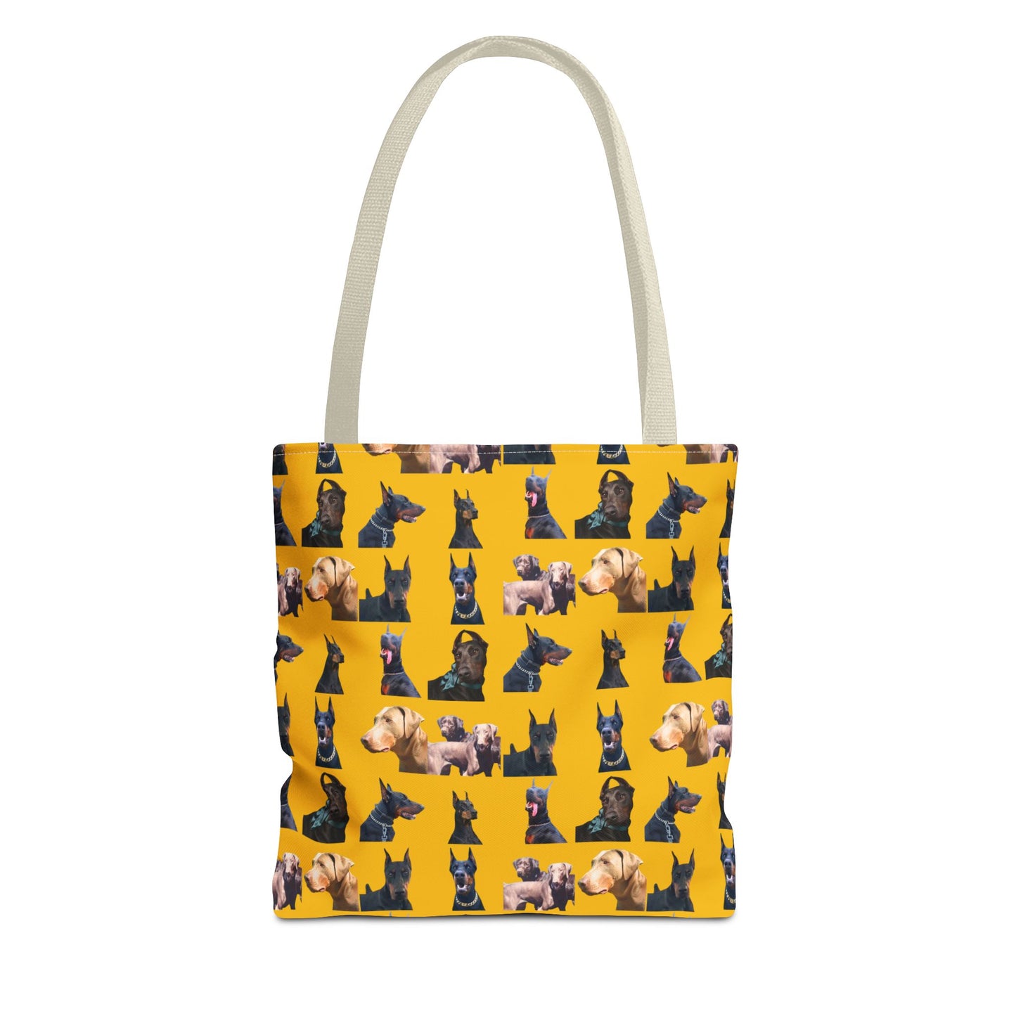 Edition 8 Doberman Model Pattern Yellow Tote Bag