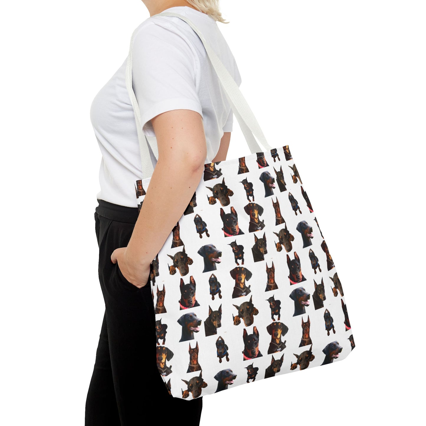 Edition 2 Doberman Model Pattern White Tote Bag