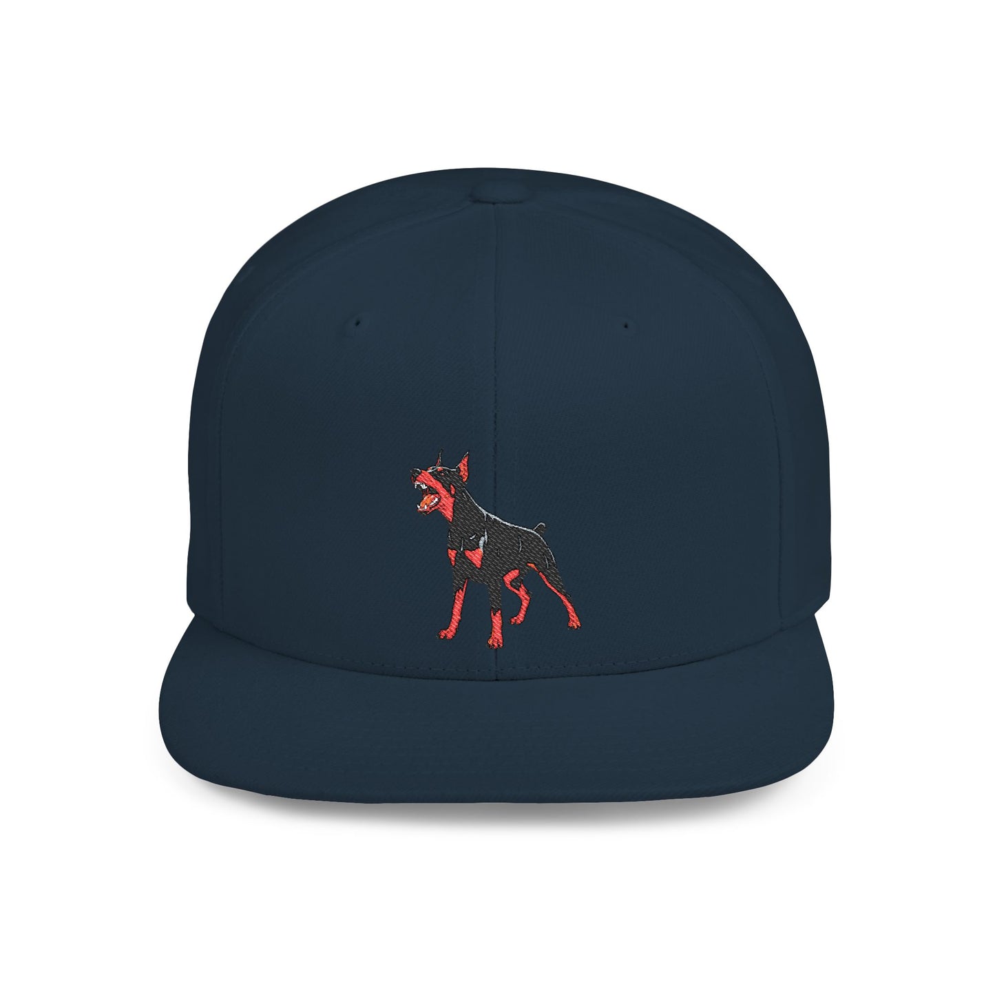 Doberman 1 Embroidered Flat Bill Snapback