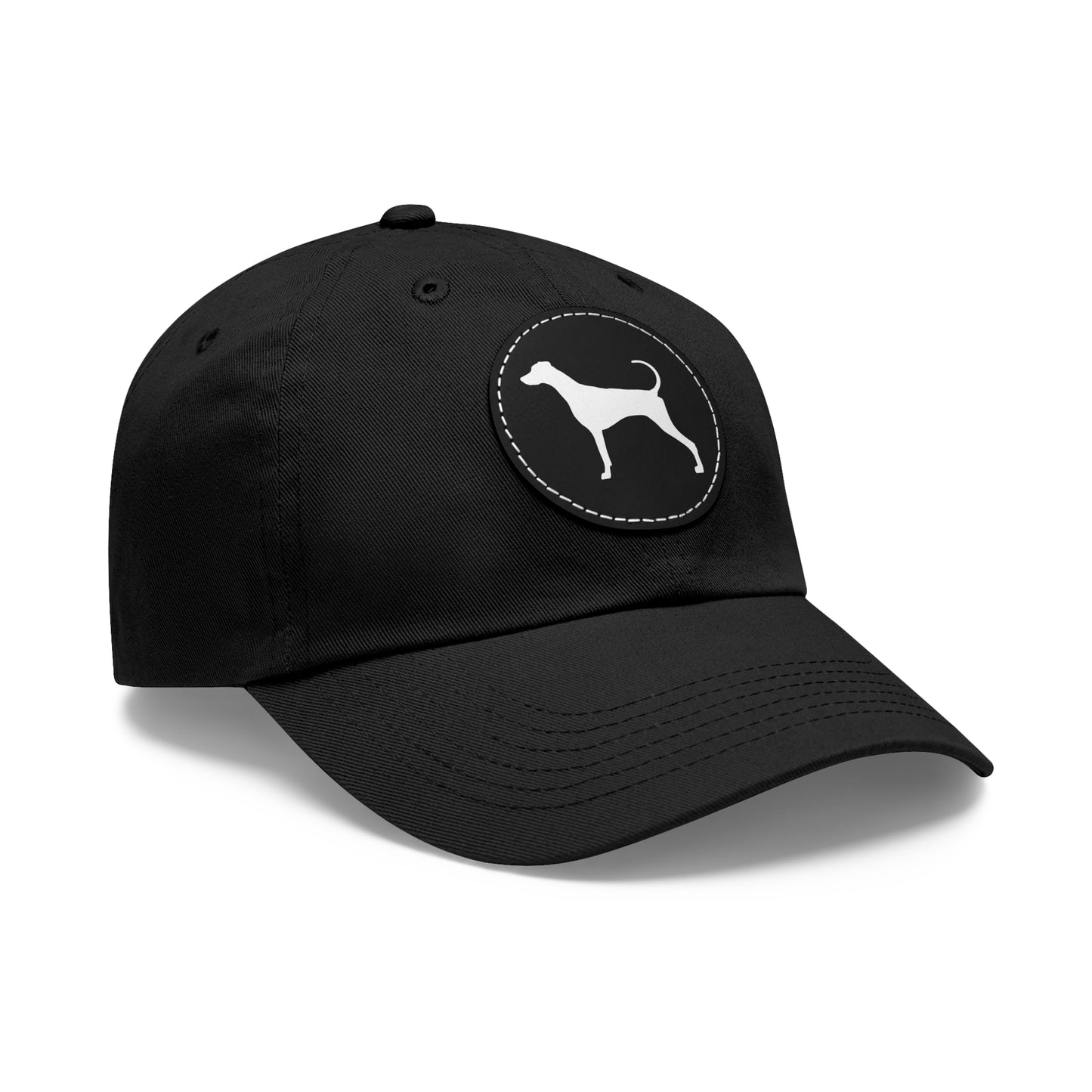 N 7 Dad Hat with Leather Patch (Round)