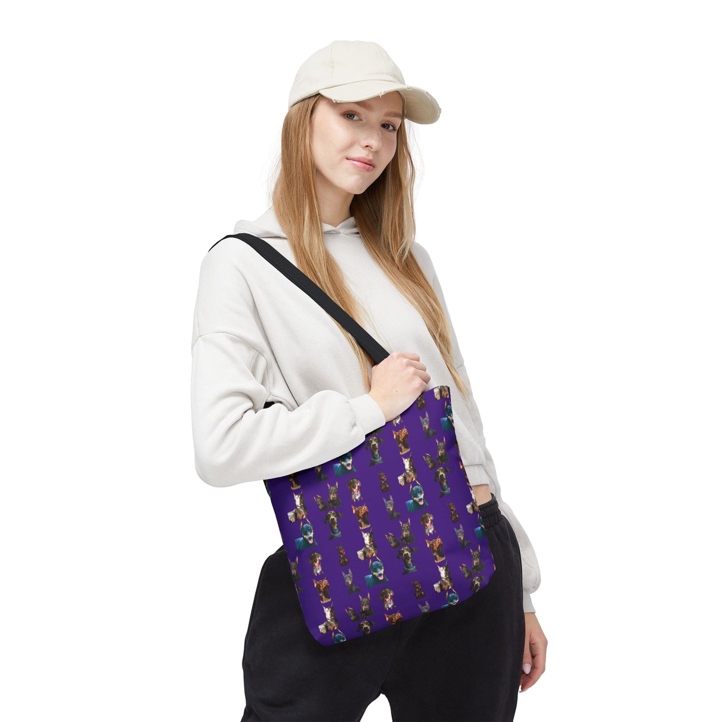 Edition 4 Doberman Model Pattern Purple Tote Bag