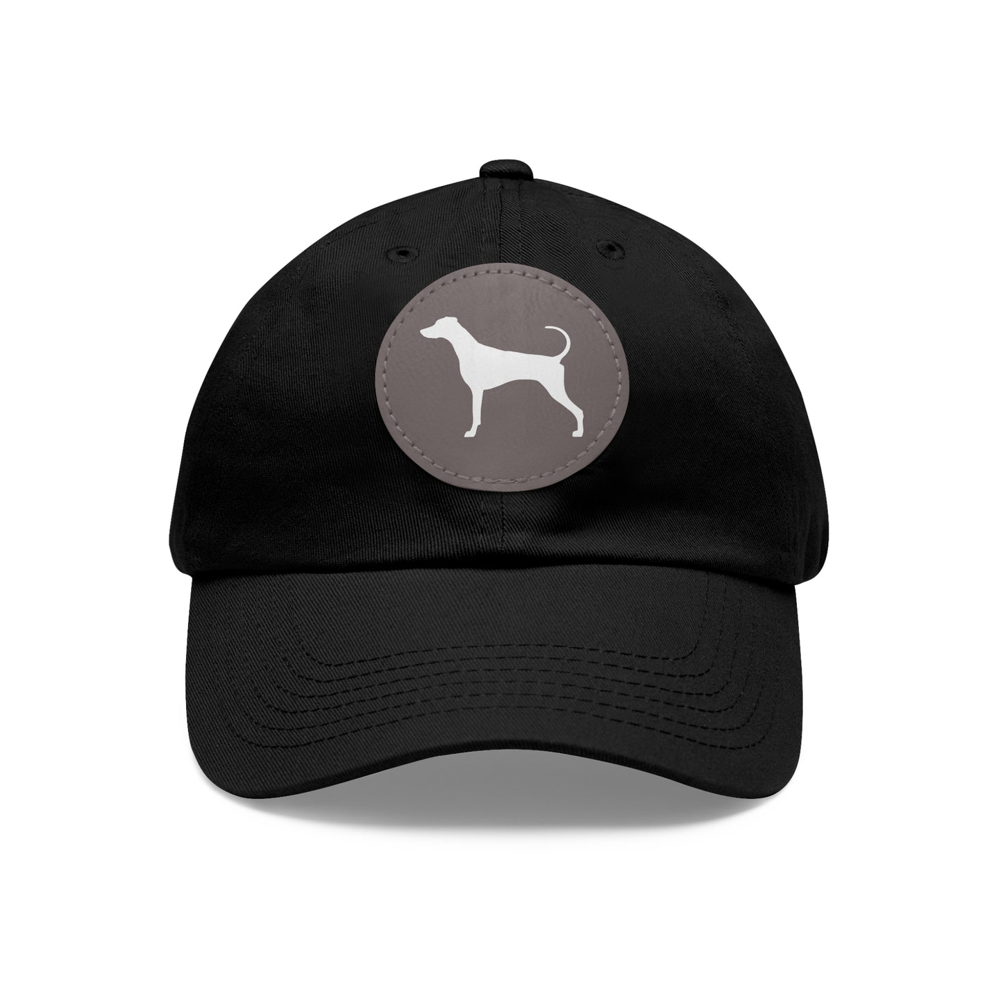 N 7 Dad Hat with Leather Patch (Round)