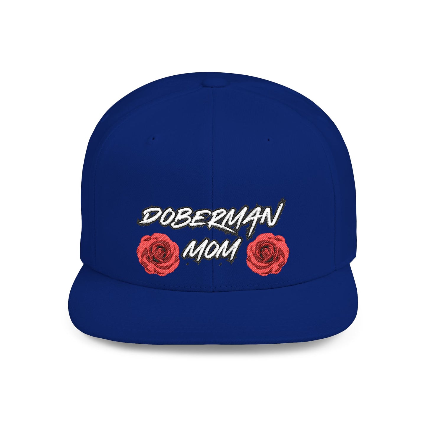 Mom 1 Embroidered Flat Bill Snapback