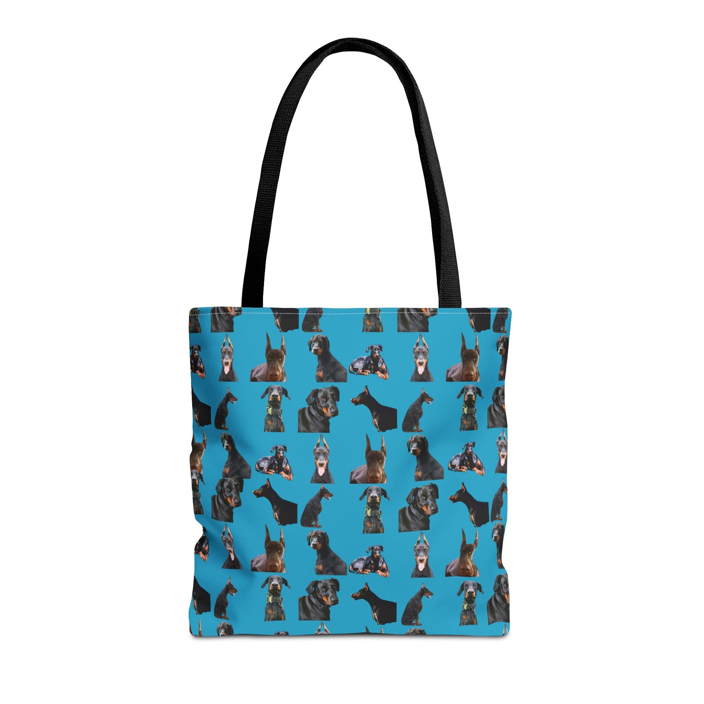 Edition 6 Doberman Model Pattern Turquoise Tote Bag
