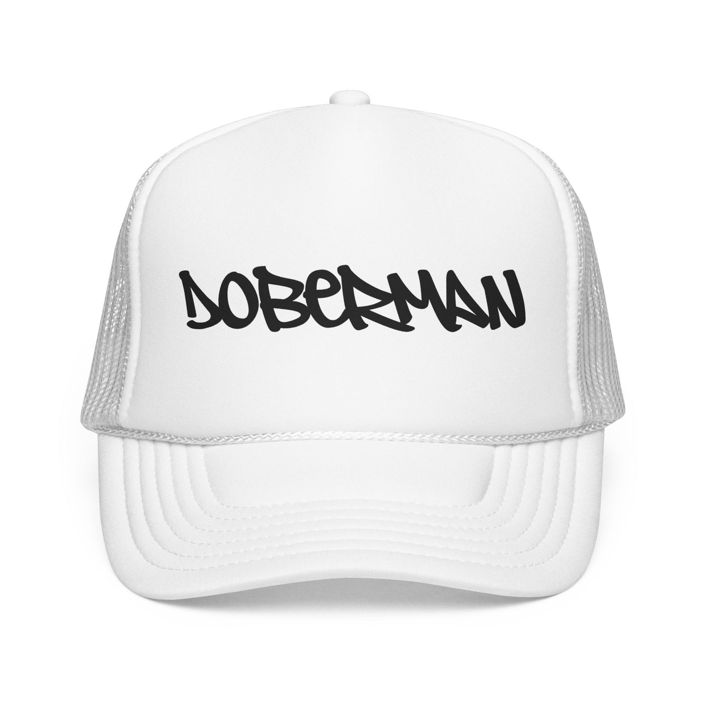 Doberman Graffiti Foam Trucker Hat Made in USA