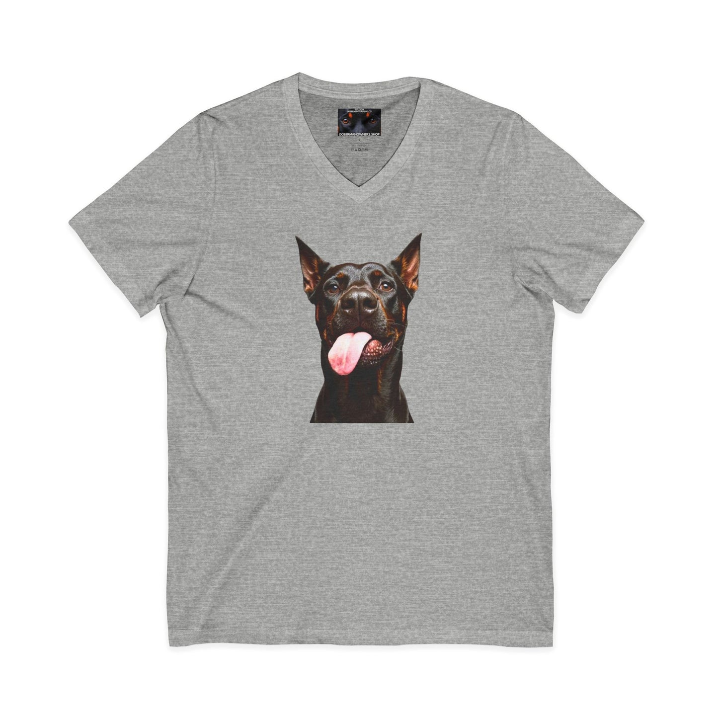 Tongue 1 Private Label Unisex Jersey Short Sleeve V-Neck Tee