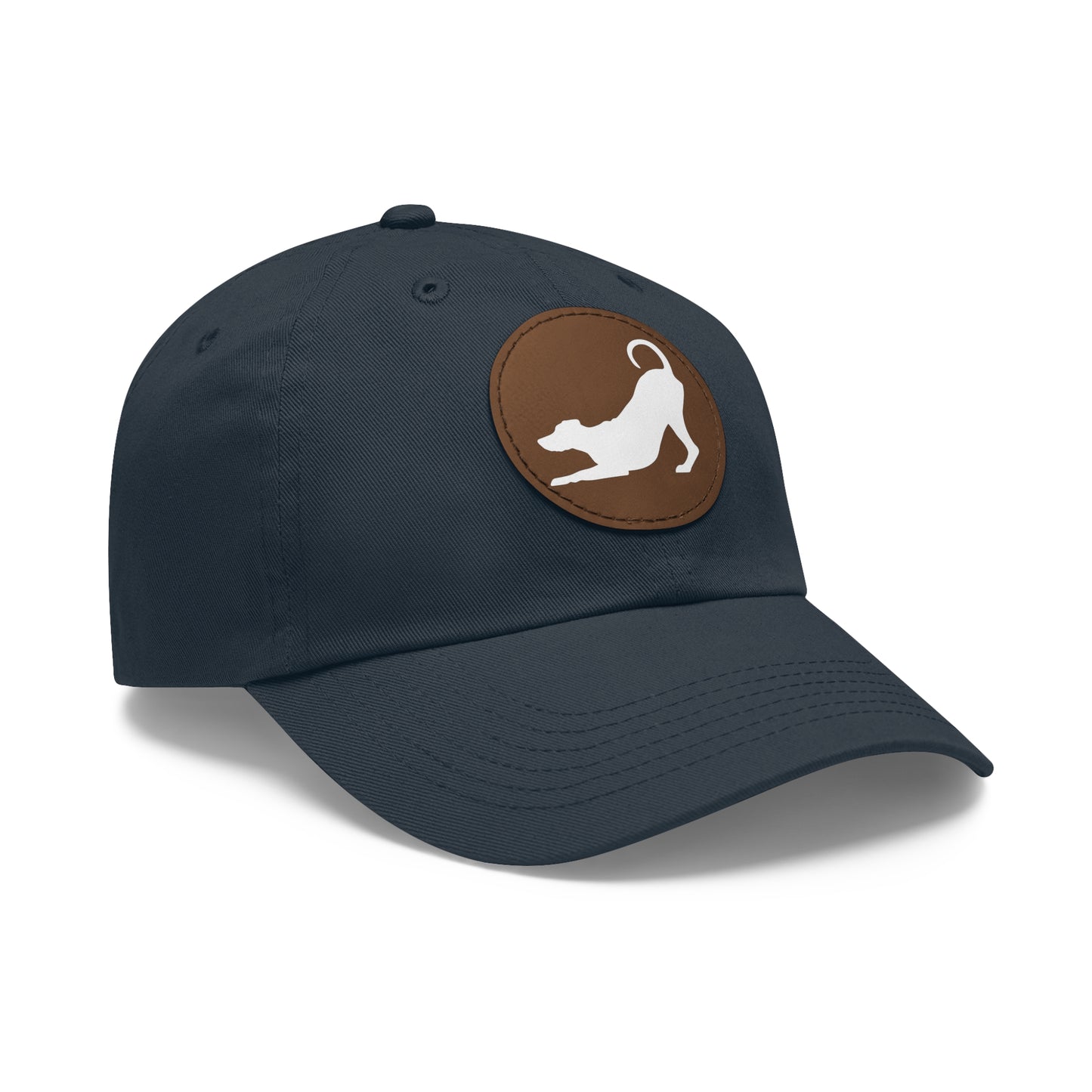 N 2 Dad Hat with Leather Patch (Round)