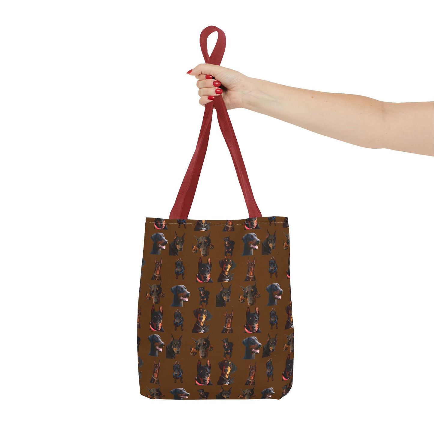 Edition 2 Doberman Model Pattern Brown Tote Bag