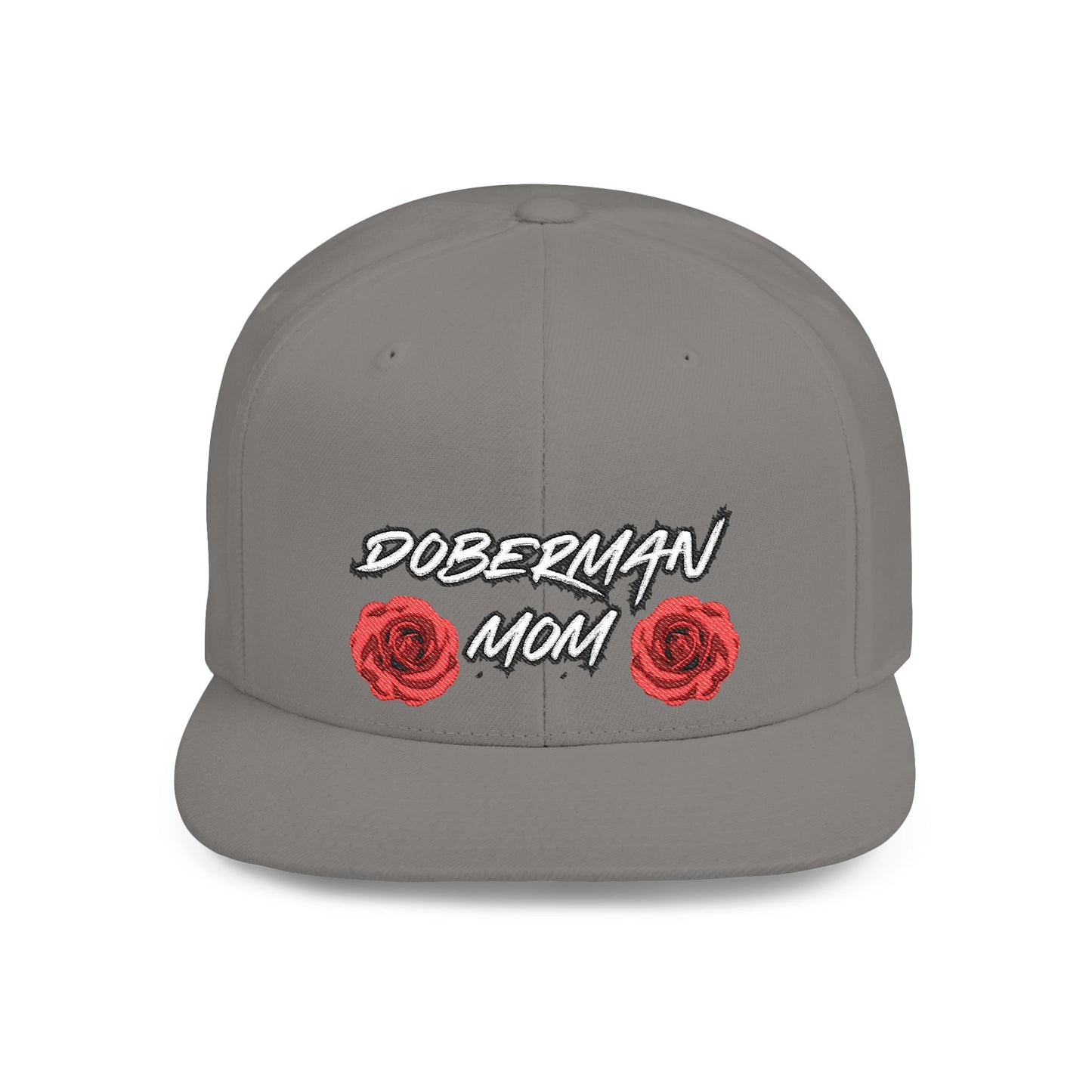 Mom 1 Embroidered Flat Bill Snapback