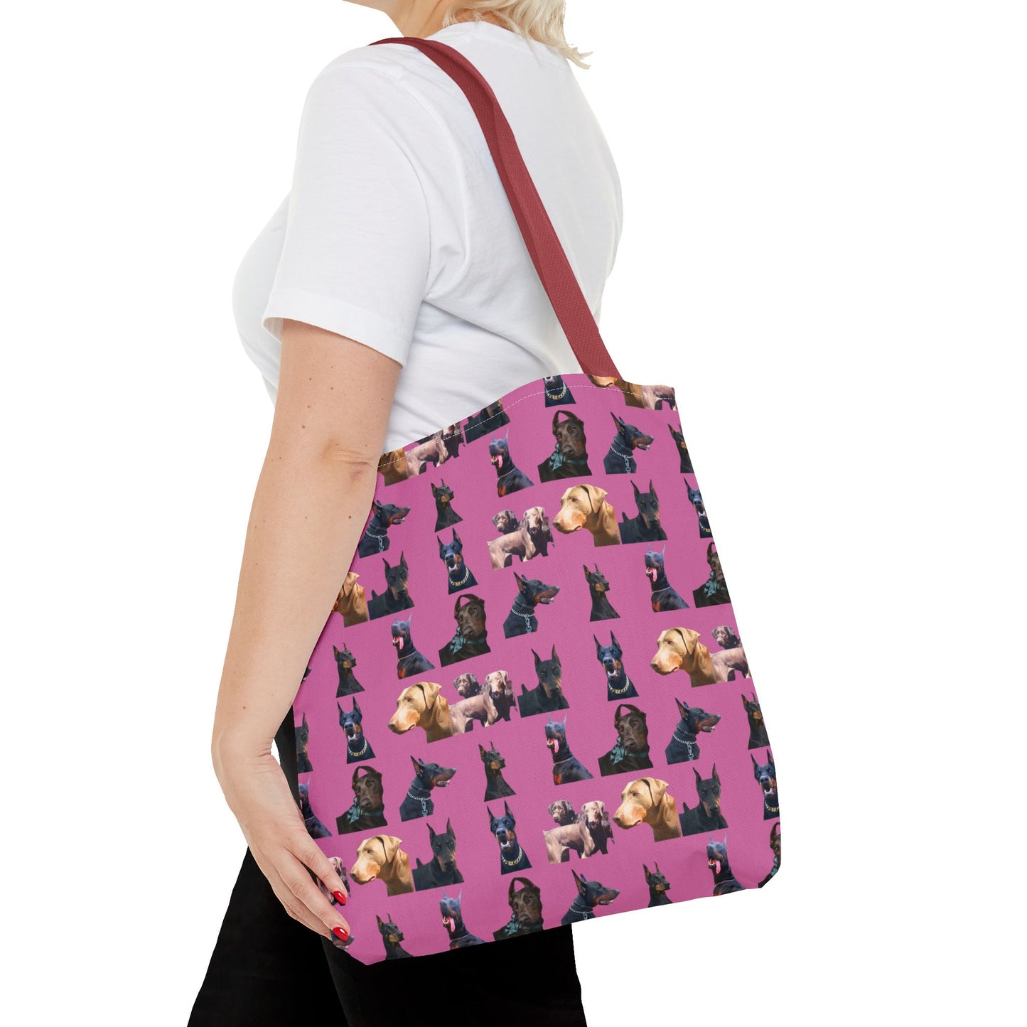 Edition 8 Doberman Model Pattern Light Pink Tote Bag