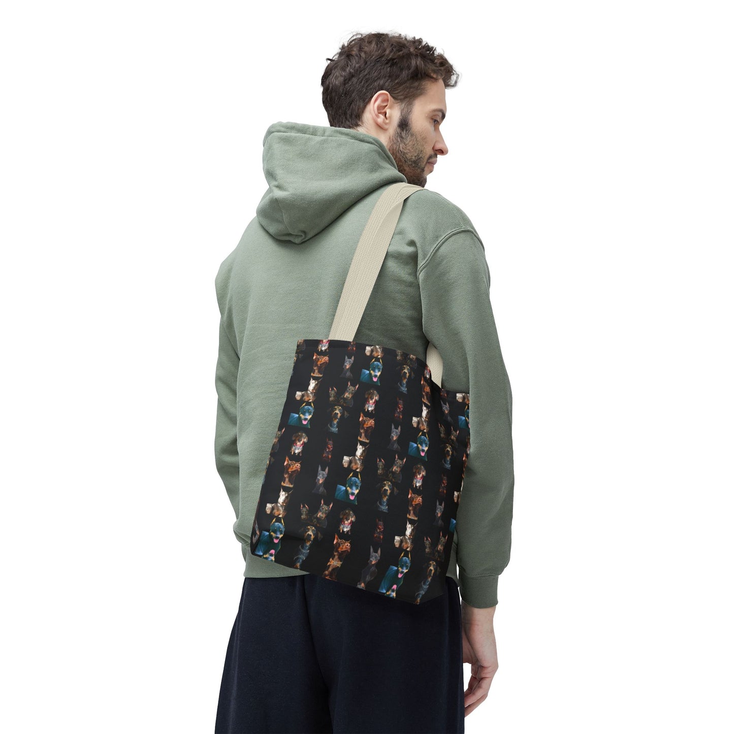 Edition 4 Doberman Model Pattern Black Tote Bag