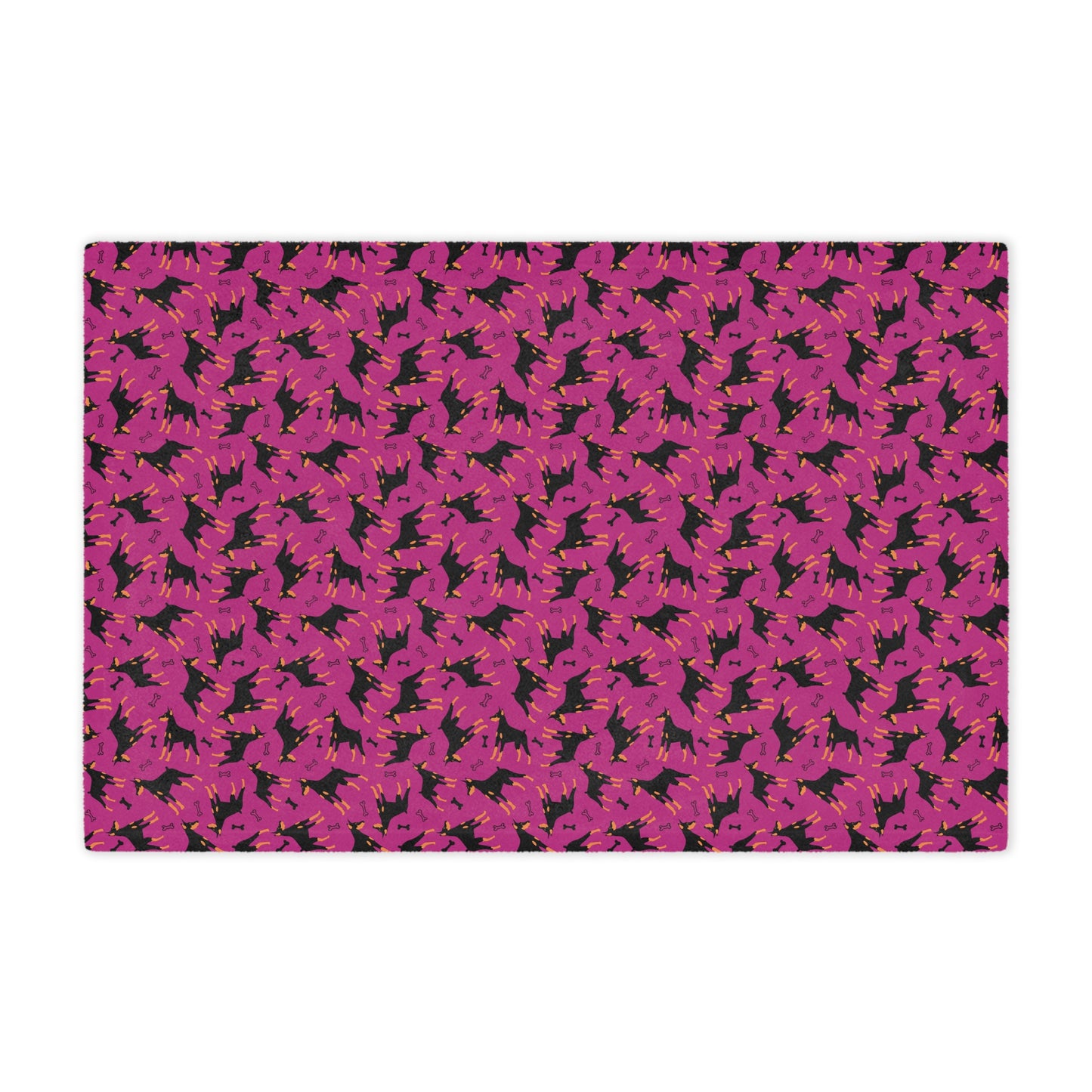 Pink AOP Dobie 1 Minky Blanket, Soft Throw Blanket, Warm Plush Blanket