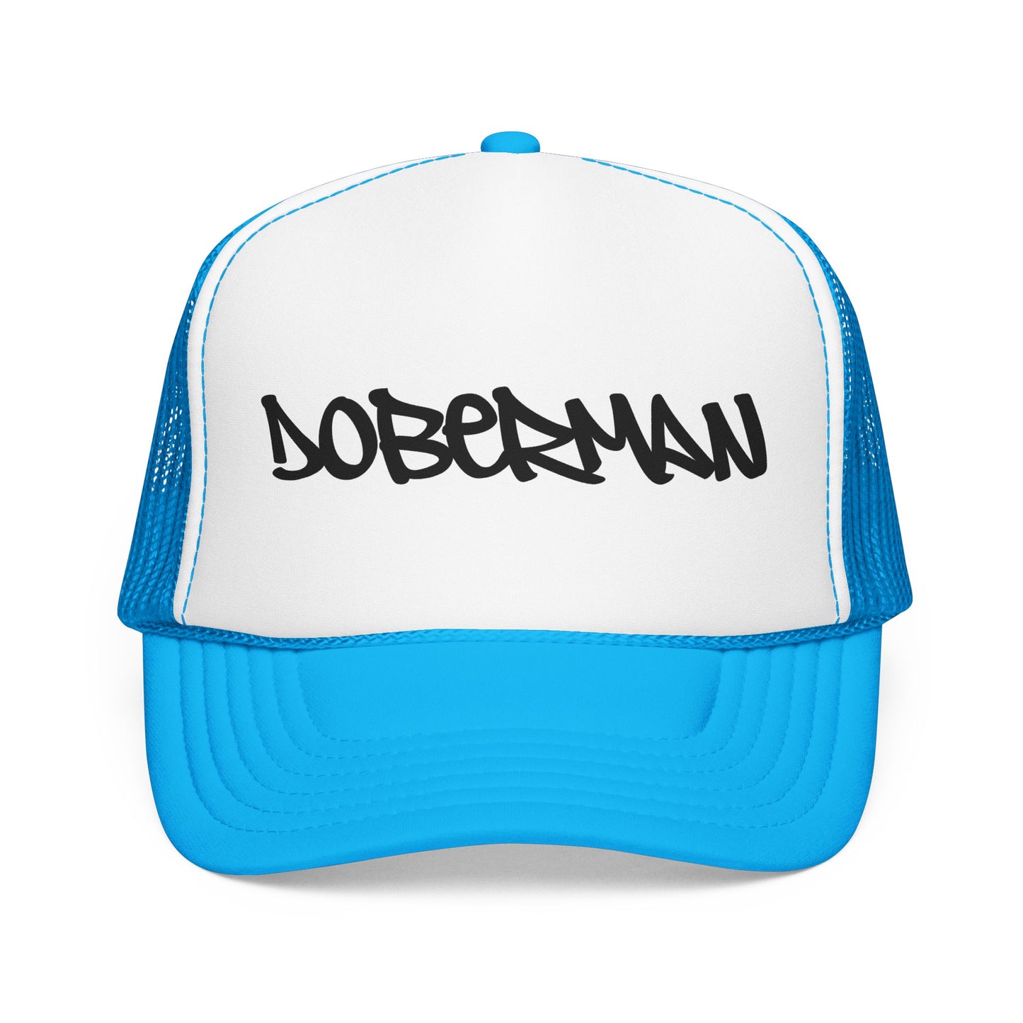 Doberman Graffiti Foam Trucker Hat Made in USA