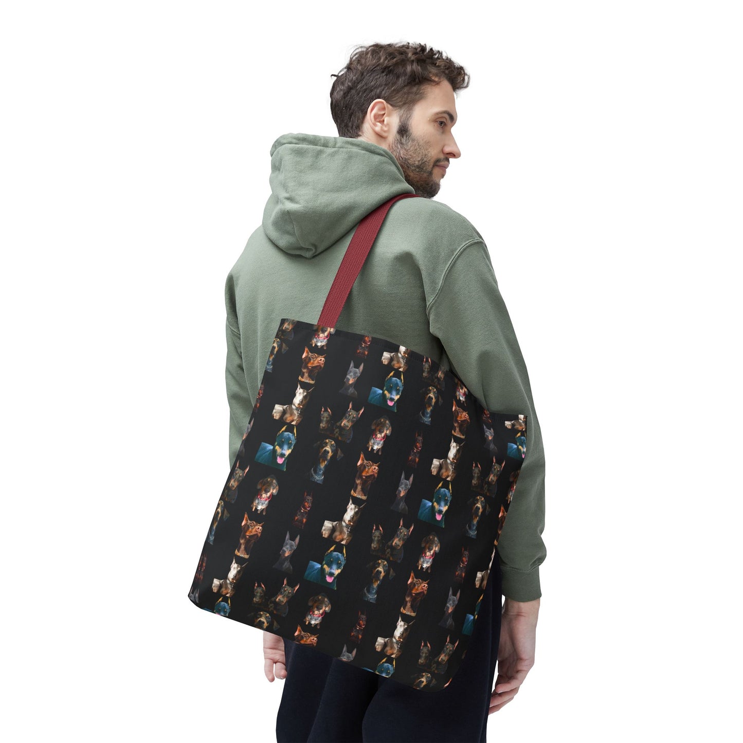 Edition 4 Doberman Model Pattern Black Tote Bag