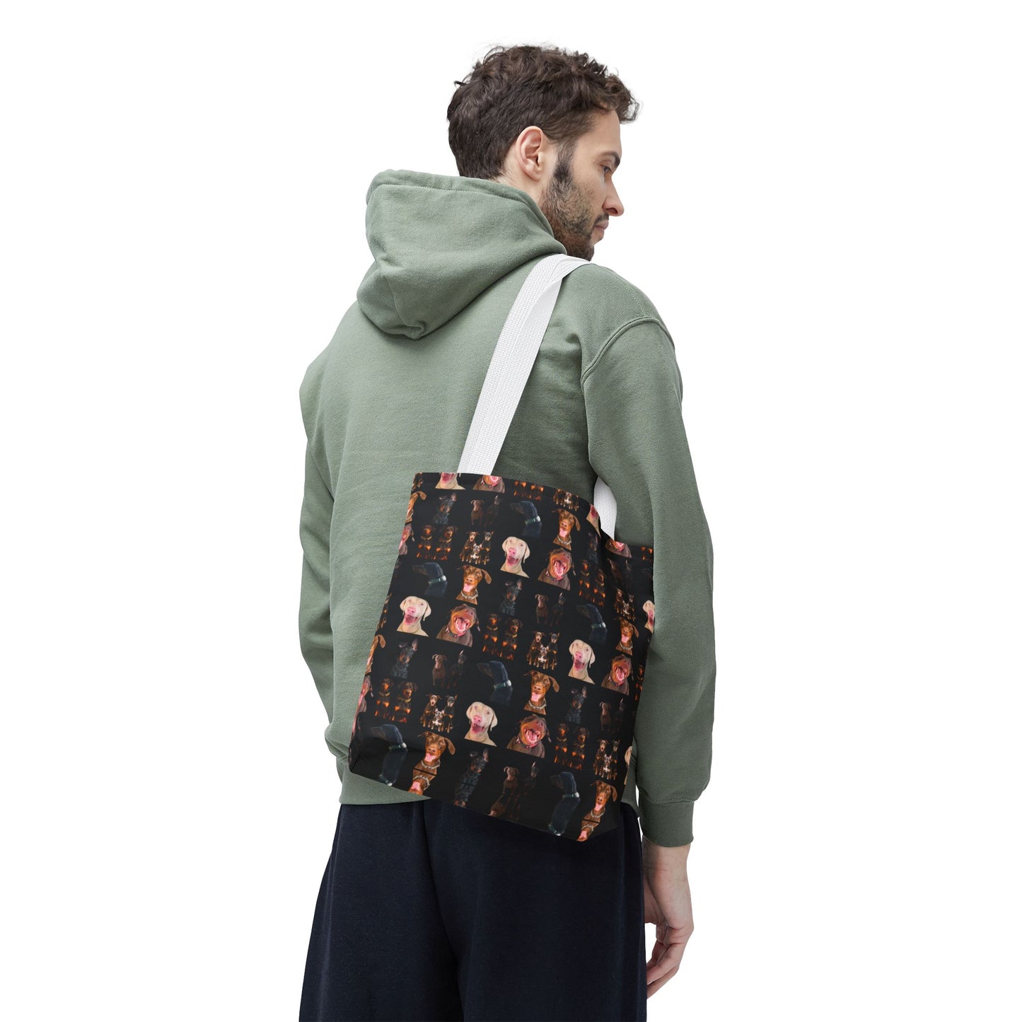 Edition 9 Doberman Model Pattern Black Tote Bag