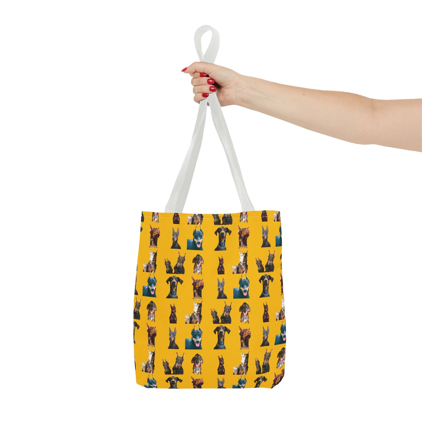 Edition 4 Doberman Model Pattern Yellow Tote Bag