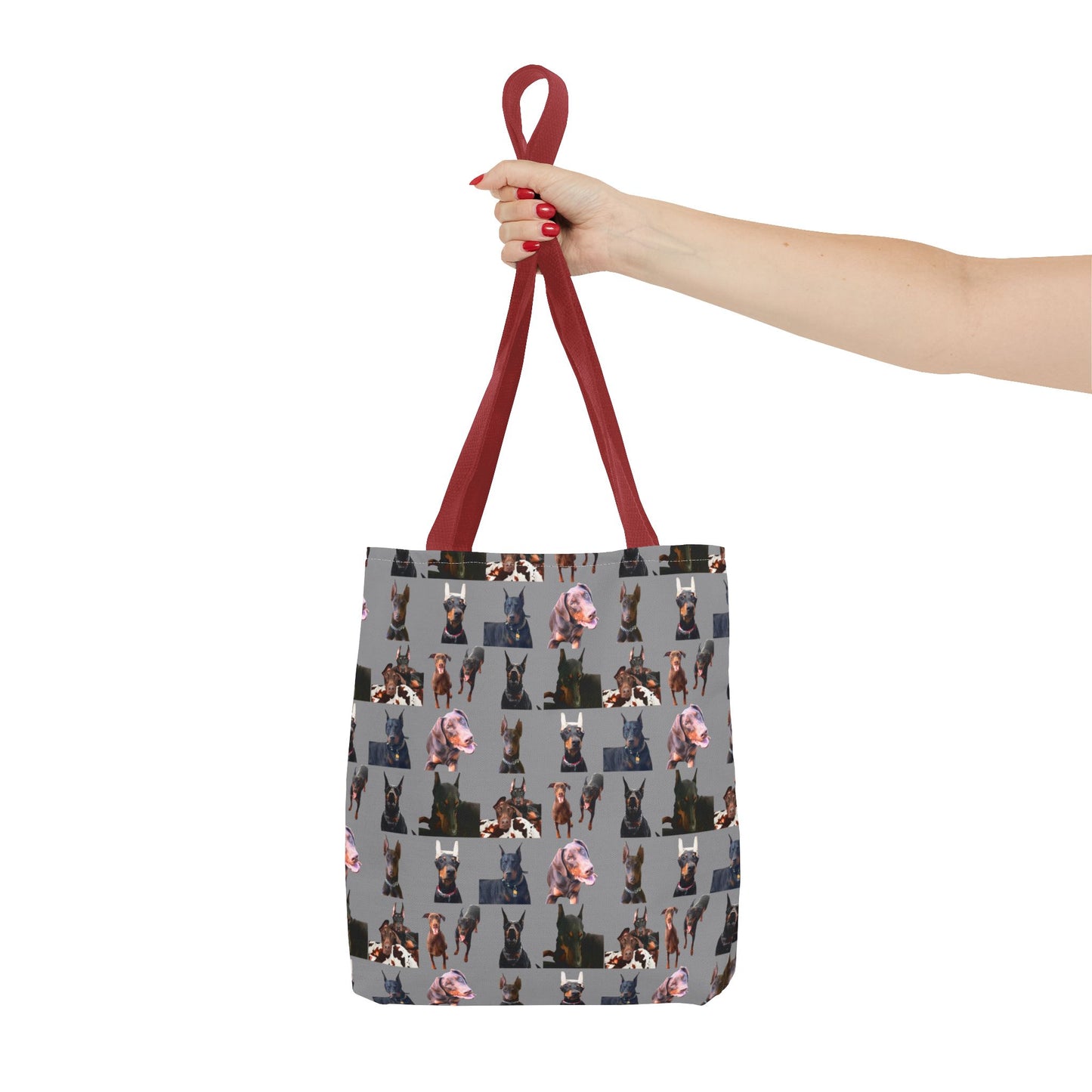 Edition 10 Doberman Model Pattern Gray Tote Bag