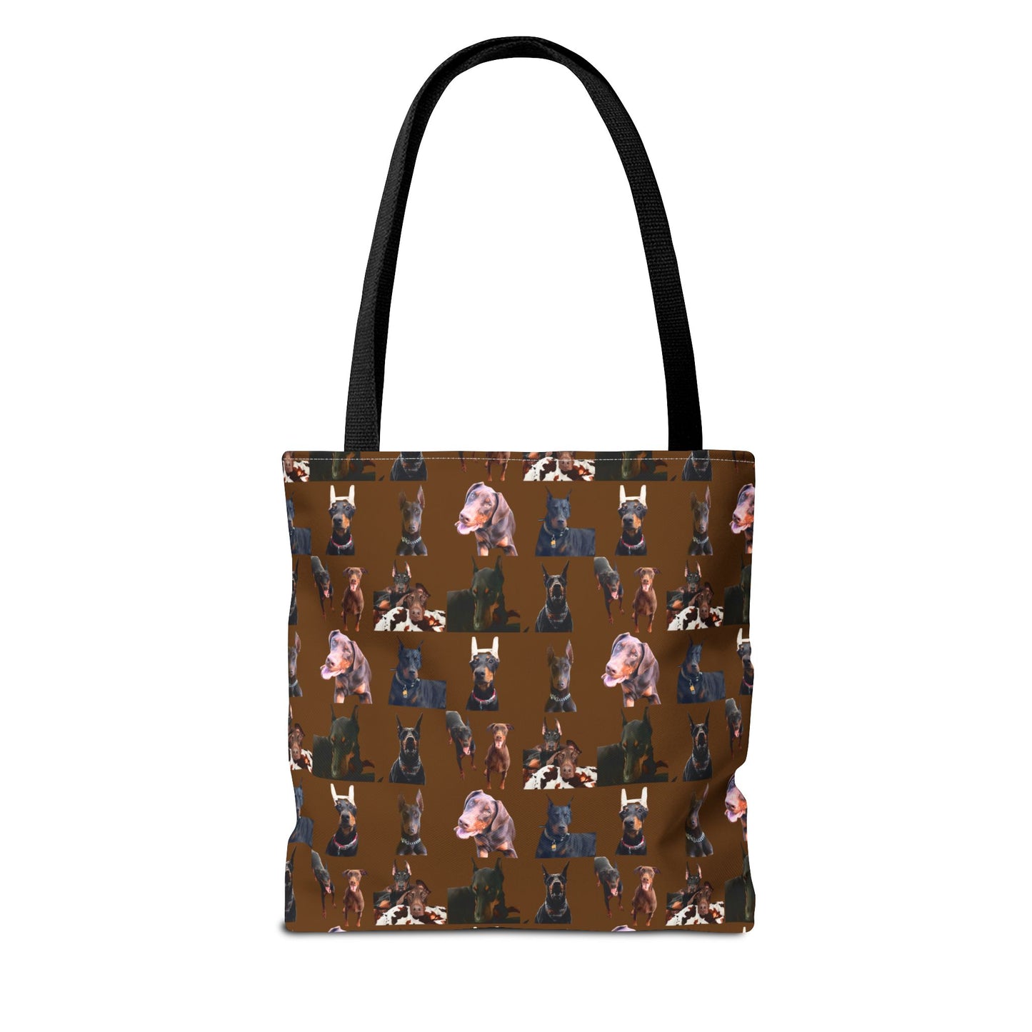 Edition 10 Doberman Model Pattern Brown Tote Bag