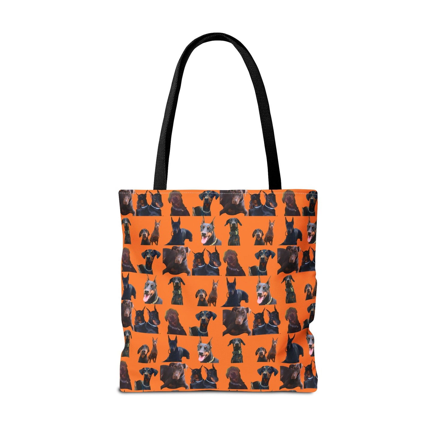 Edition 5 Doberman Model Pattern Orange Tote Bag