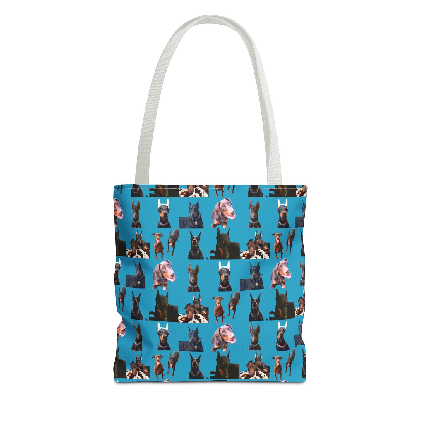 Edition 10 Doberman Model Pattern Turquoise Tote Bag