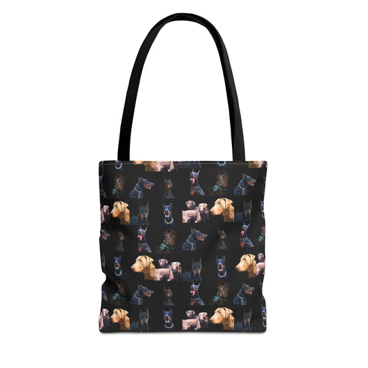 Edition 8 Doberman Model Pattern Black Tote Bag
