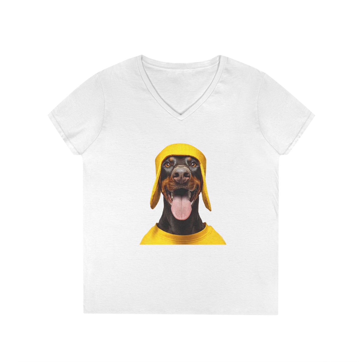 Doberman 3 V-Neck Tee Shirt for Women