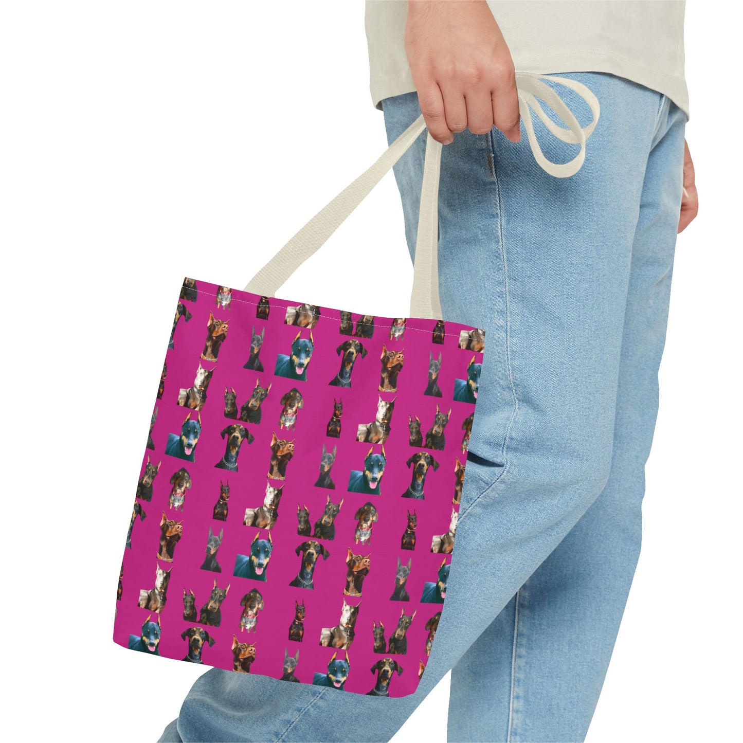 Edition 4 Doberman Model Pattern Pink Tote Bag