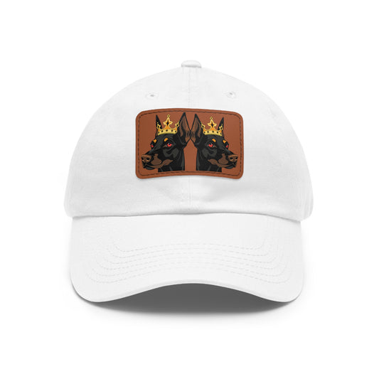 Crown 1 Dad Hat with Leather Patch (Rectangle)