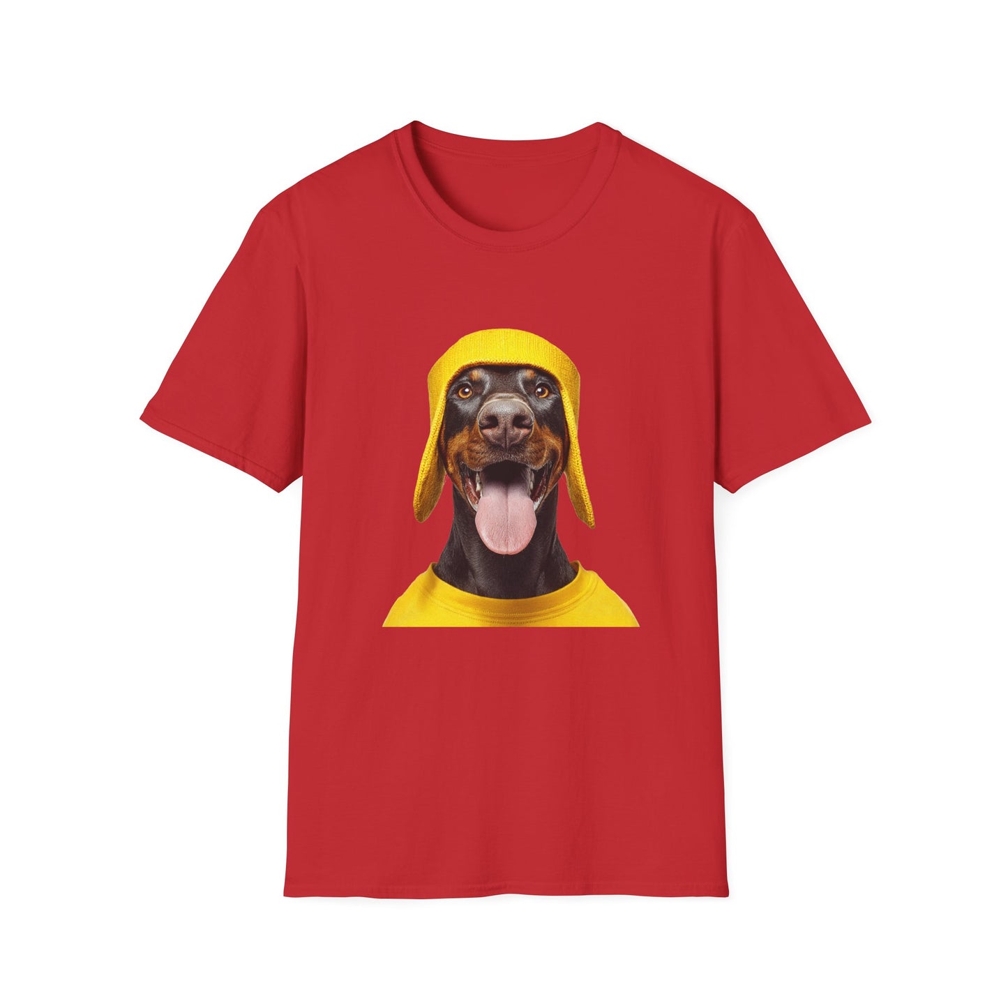 Doberman 3 Portrait T‑Shirt