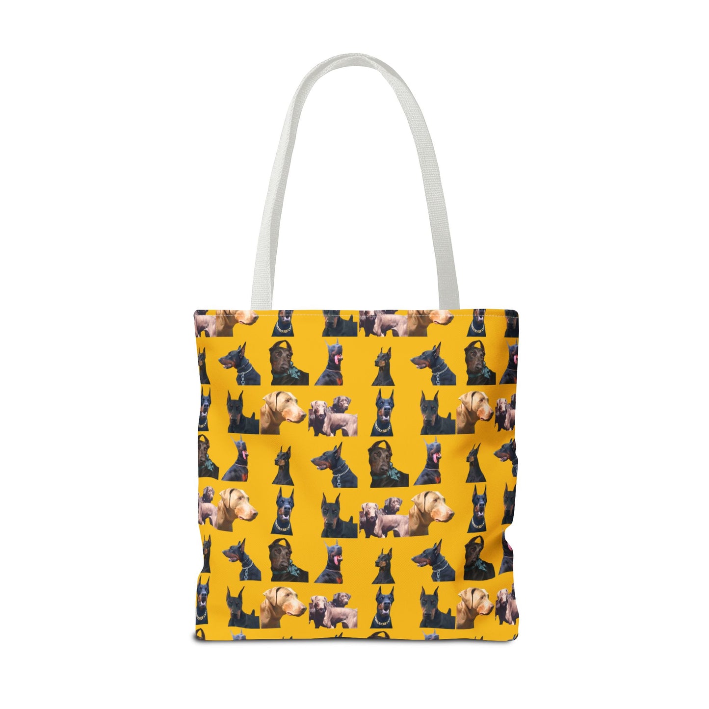 Edition 8 Doberman Model Pattern Yellow Tote Bag