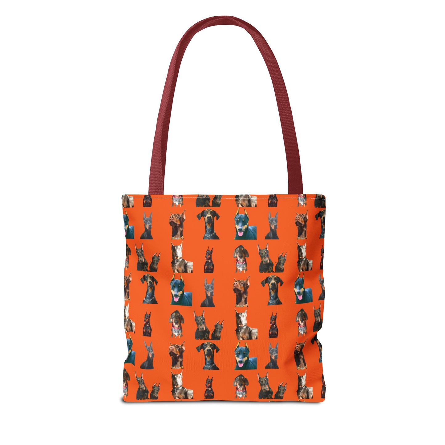 Edition 4 Doberman Model Pattern Orange Tote Bag
