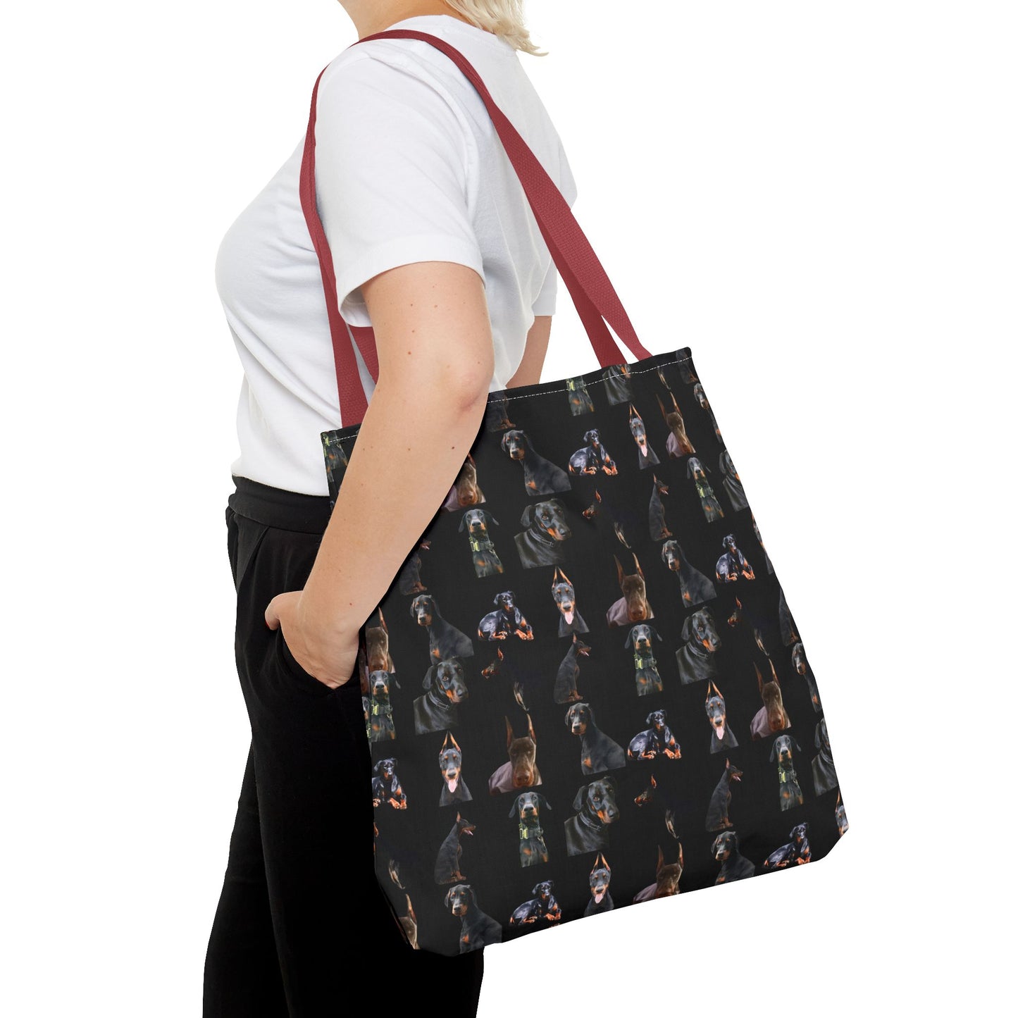 Edition 6 Doberman Model Pattern Black Tote Bag