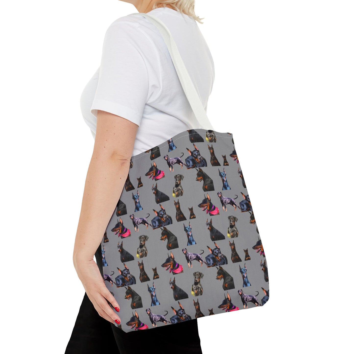 Edition 7 Doberman Model Pattern Gray Tote Bag