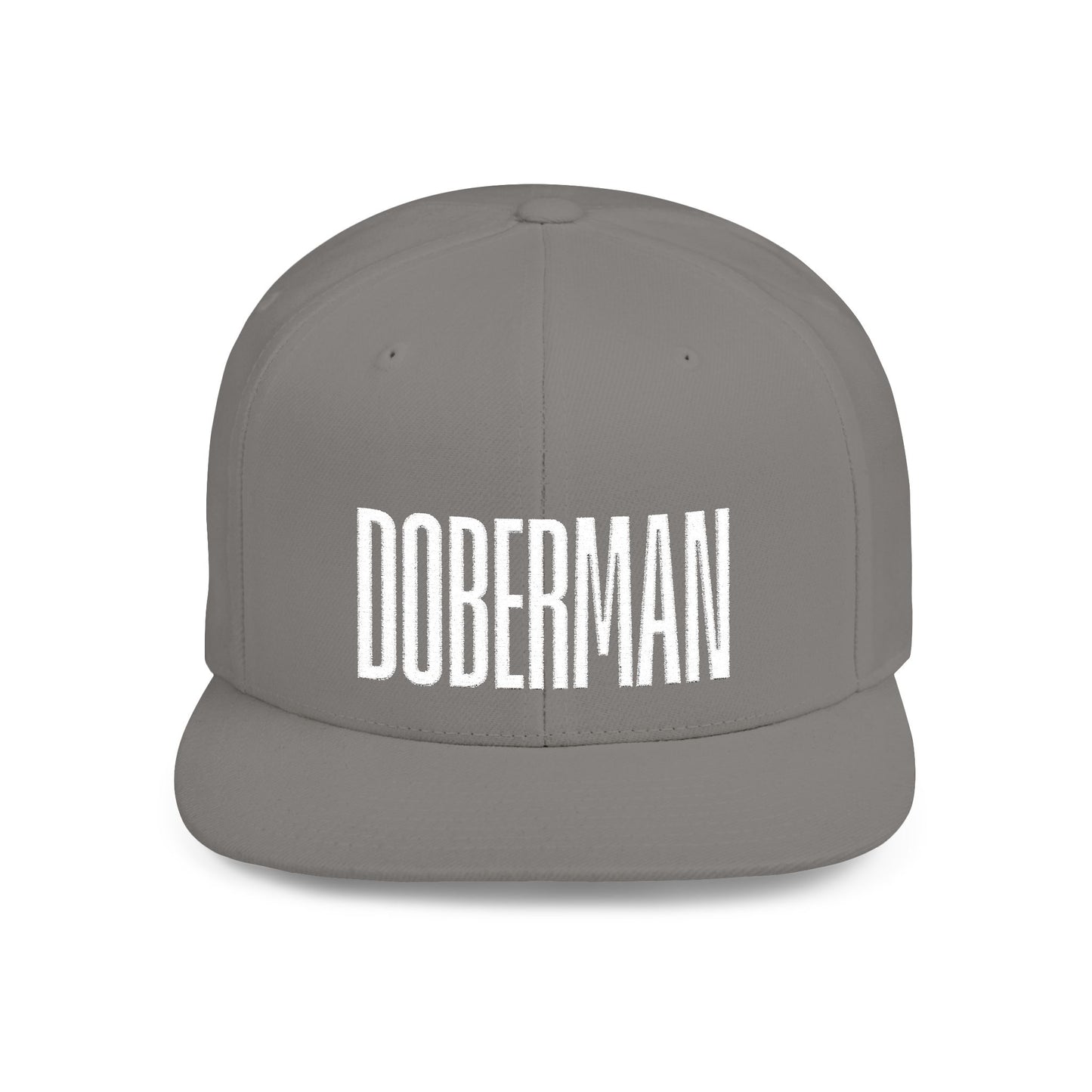 Doberman 2 Embroidered Flat Bill Snapback