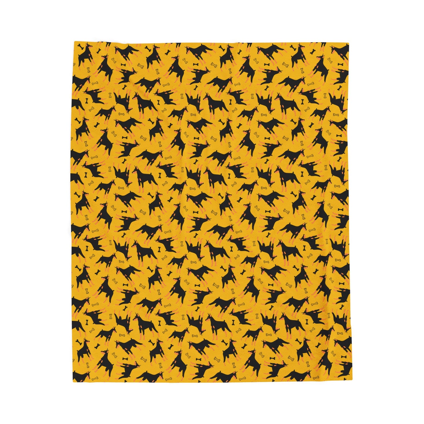Yellow AOP Velveteen Plush Blanket