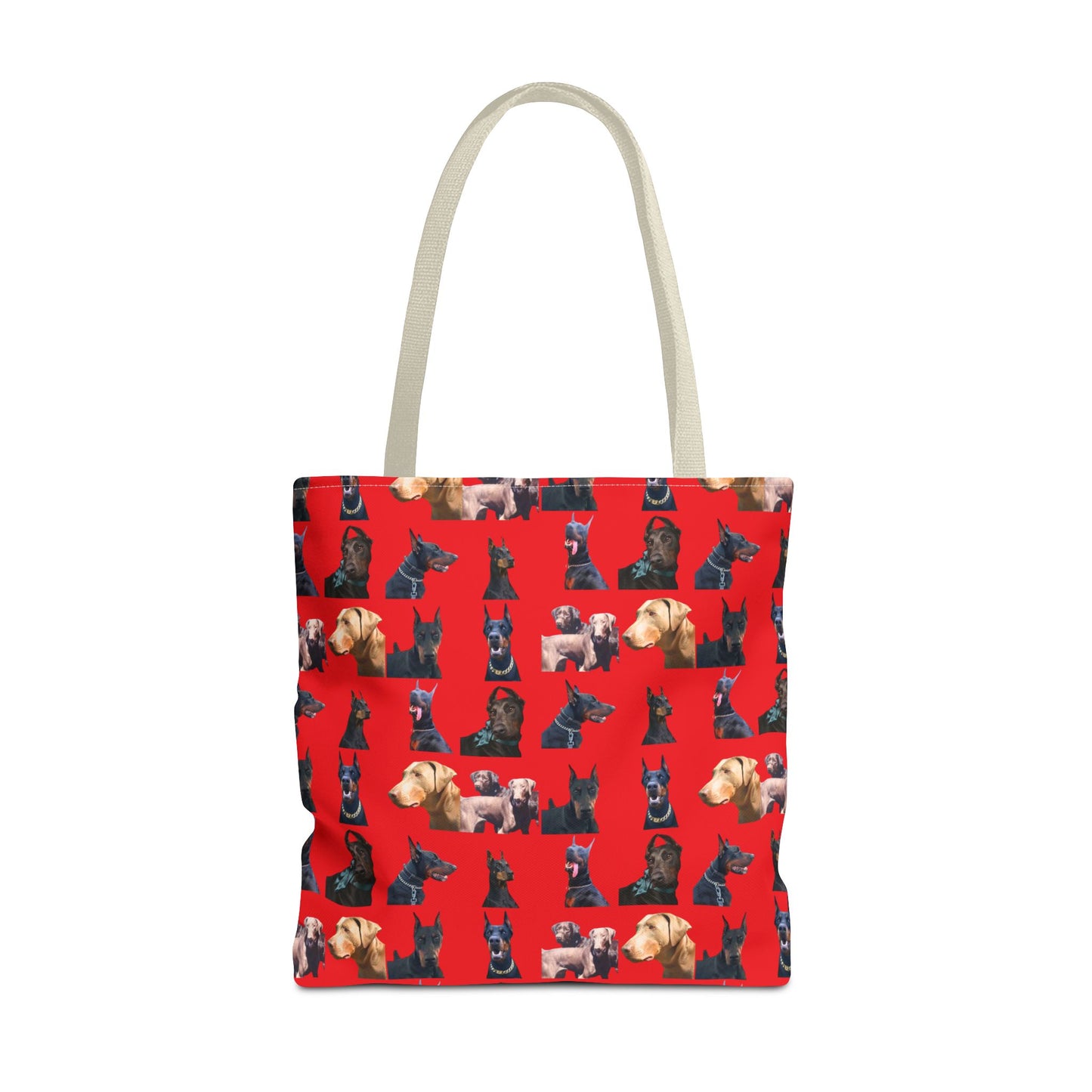 Edition 8 Doberman Model Pattern Red Tote Bag