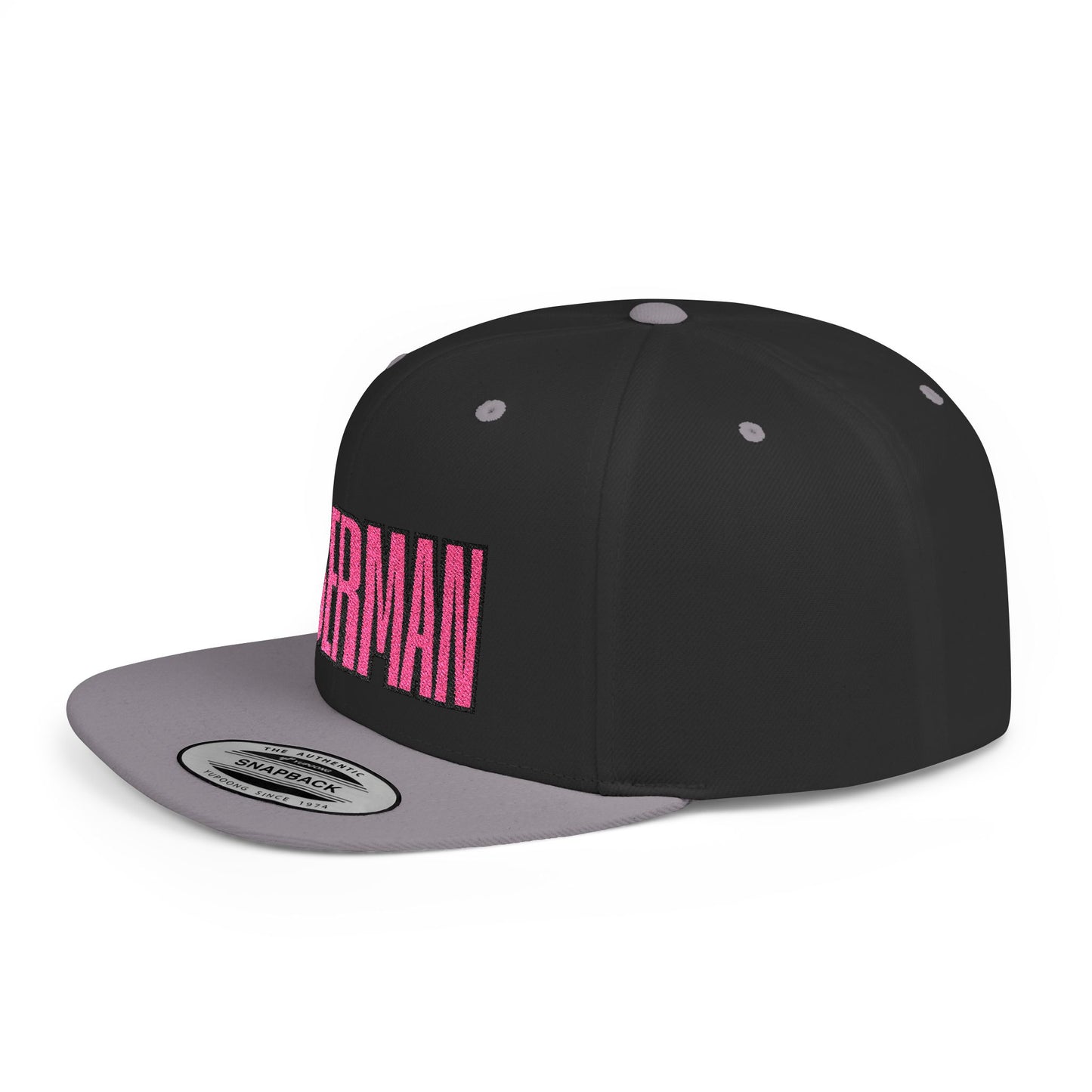 Doberman 6 Embroidered Flat Bill Snapback